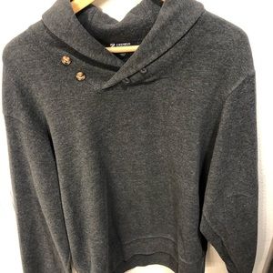 Daniel Cremieux gray sweater w/elbow patches.